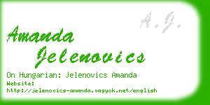 amanda jelenovics business card